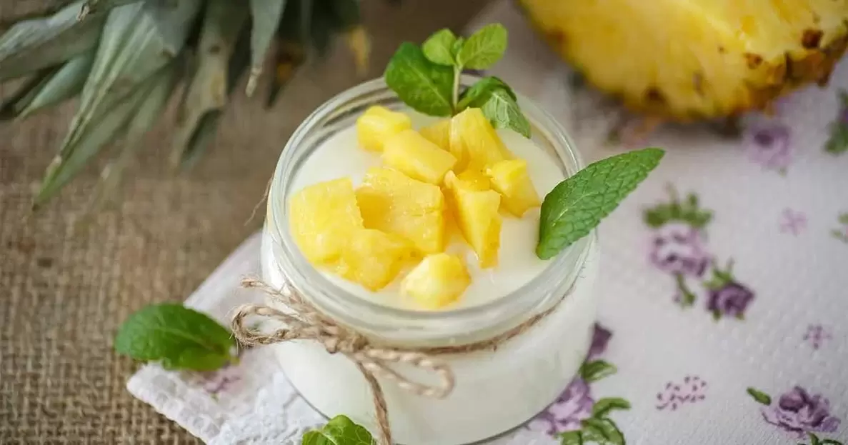 jogurt a ananás na omladenie pleti